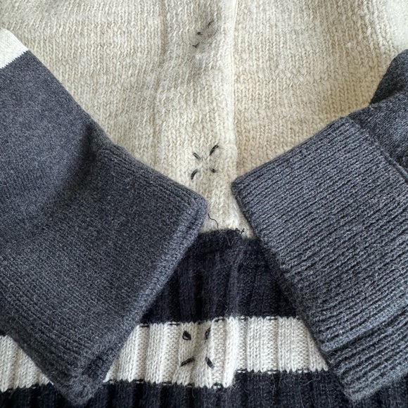 Free People: super cute: snap button: black Small : sweater: collegiate look - Picture 7 of 11